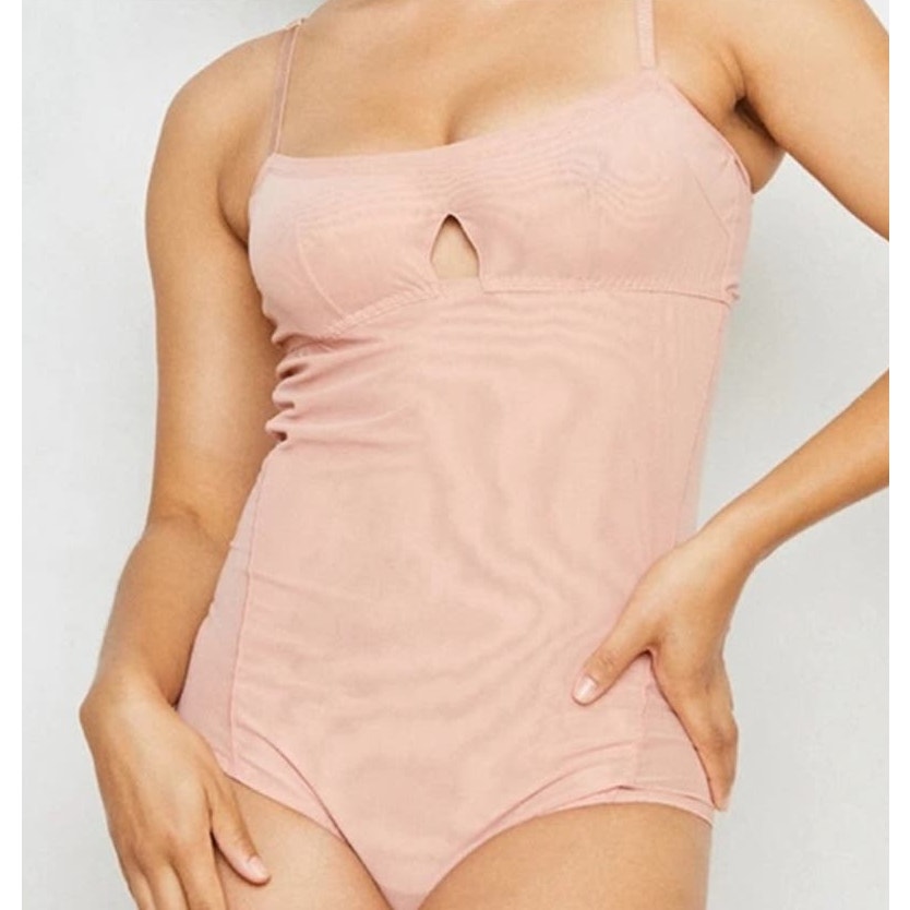 We Are Hah Under The Wire Bodysuit In Copper Rose - M